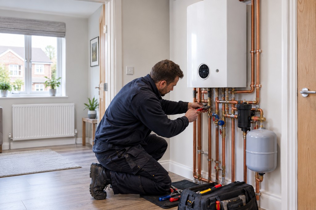 Central heating installation